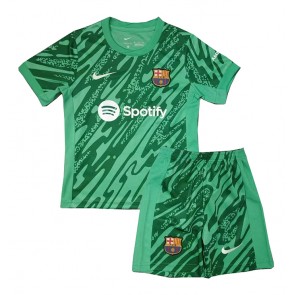 Barcelona Brankářské Dětské Venkovní dres komplet 2024-25 Krátký Rukáv (+ trenýrky)